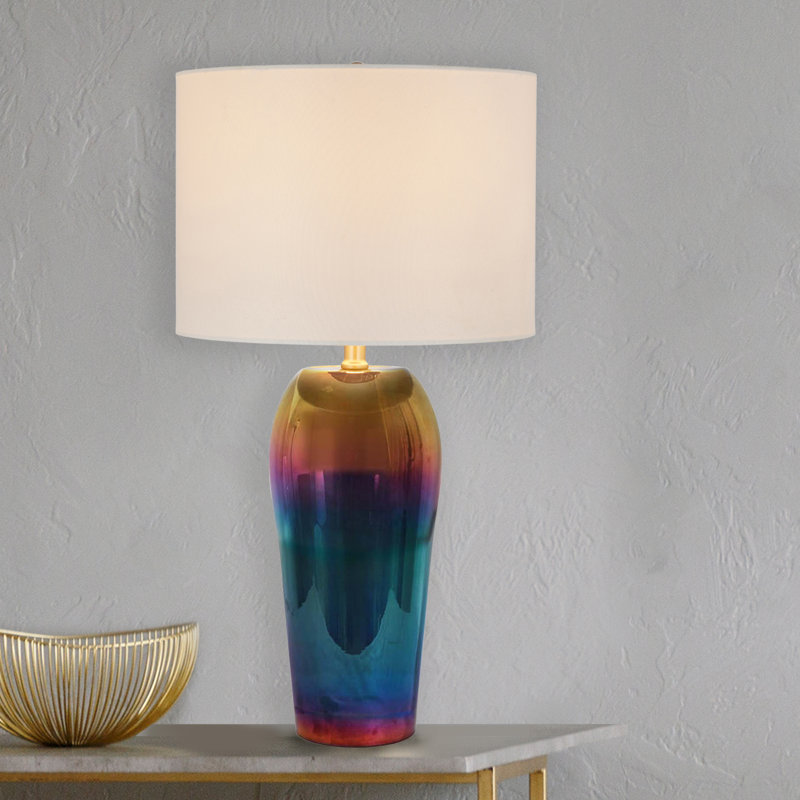 Wrought Studio Bunyard 26" Multicolor Bedside Table Lamp | Wayfair